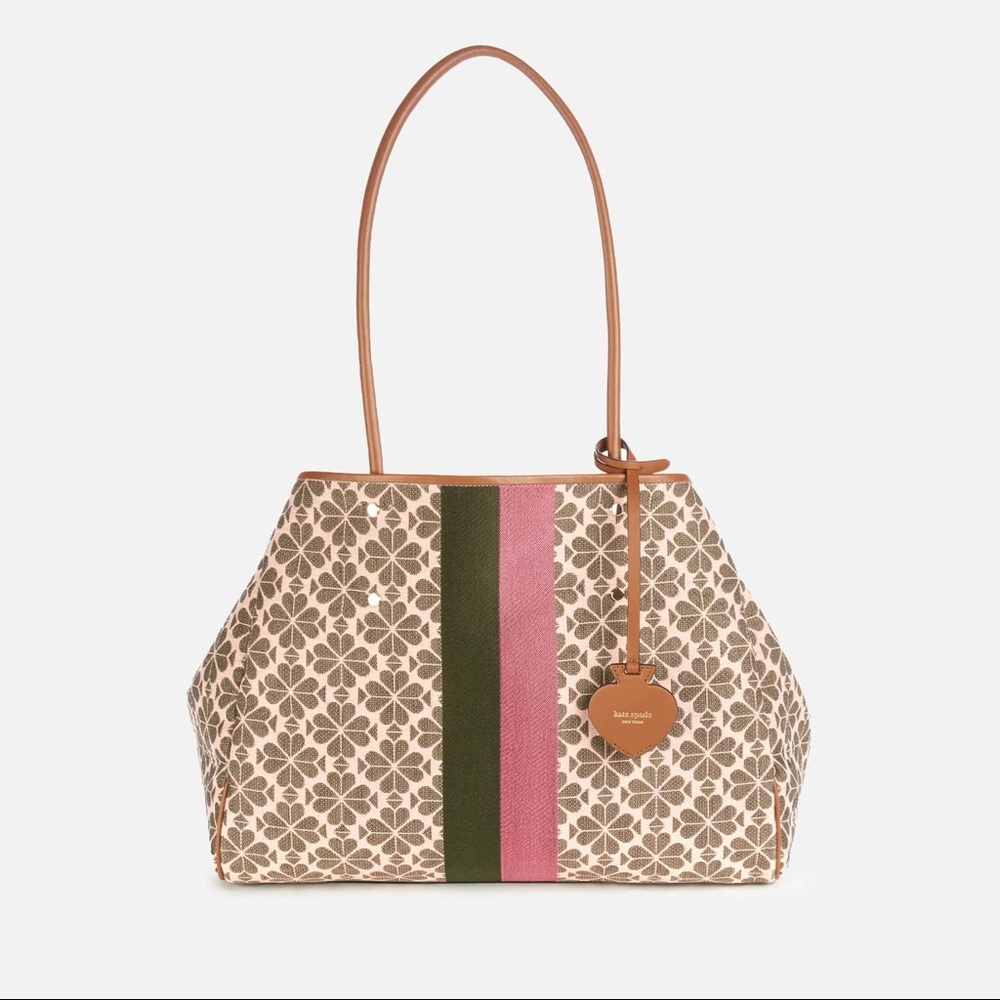 Kate Spade Flower Jacquard Tote- Large Pink